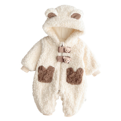 婴儿连体衣春秋款保暖防风