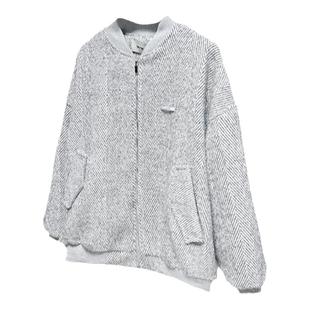 STREAMLET.CHEN:COAT/重磅940g 原创镭射标示棒球服 宽松毛呢外套