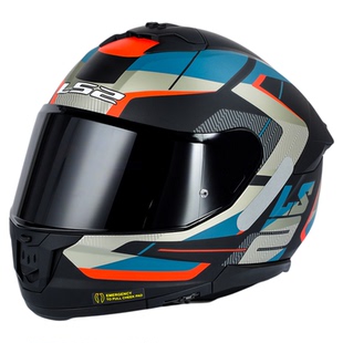 LS2摩托车双镜片头盔全盔机车全盔男女白色官方四季通用防雾FF808