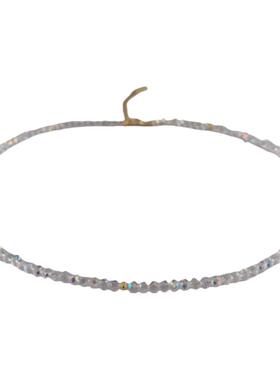 水晶串珠项链奥地利透明水晶项链轻奢质感女款叠戴施家水晶锁骨链