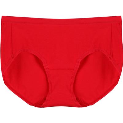 80支莫代尔本命年红色透气女内裤
