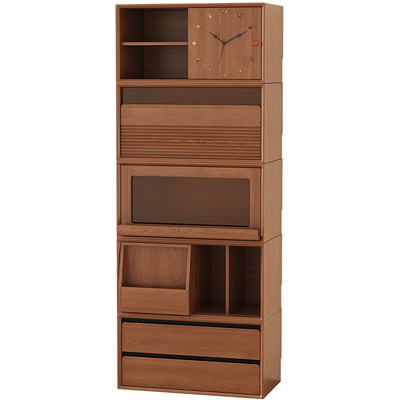实木模块自由组合格子柜书柜斗柜