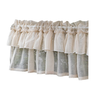 定制美式成品门帘咖啡帘短帘小纱帘半帘特价窗帘隔断帘厨房柜帘