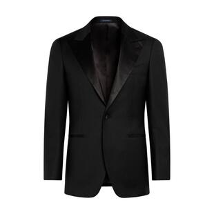 SUITSUPPLY外套黑色S110支羊毛晚礼服西装上衣正装