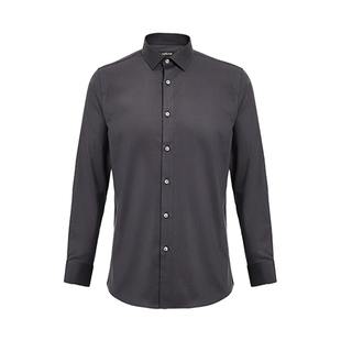 【亲肤羊毛衬衣】callisto2025秋冬新款男士长袖纯色翻领休闲衬衫