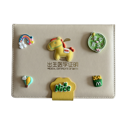 马年卡通马宝宝医学出生证明保护皮套可爱儿童预防接种证疫苗本套