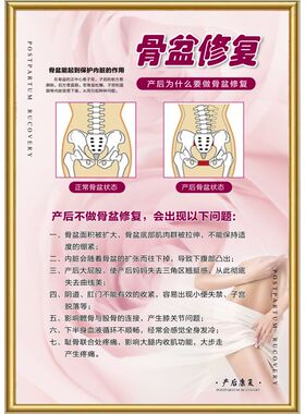 美容院产后满月发汗贴纸海报