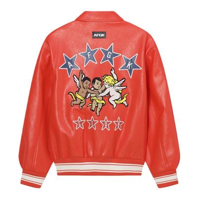 AFGK24FW星星天使刺绣皮衣