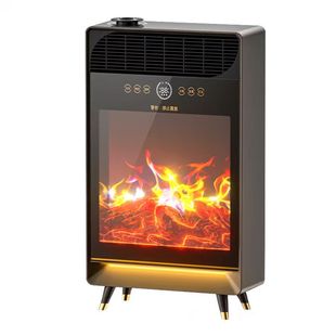 火焰山石墨烯取暖器壁炉家用客厅仿真火焰烤炉电暖气语音暖风机