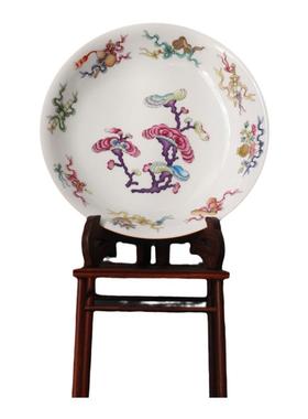 新品六色陶瓷中式风玄关装饰茶盘