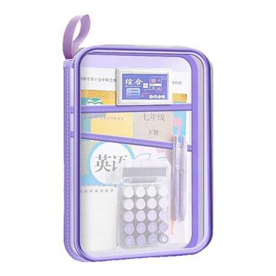 L型学科目分类袋透明网纱文件袋