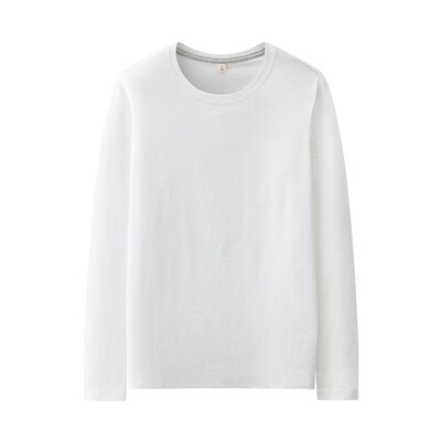 基本款长袖纯色百搭圆领打底衫