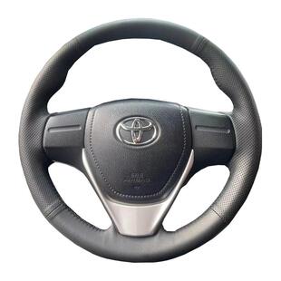 14-17-18款丰田卡罗拉雷凌方向盘套真皮RAV4荣放把套专用手缝全包
