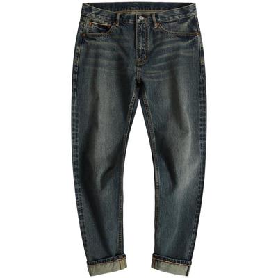 新款赤耳丹宁水洗做旧潮牛仔裤