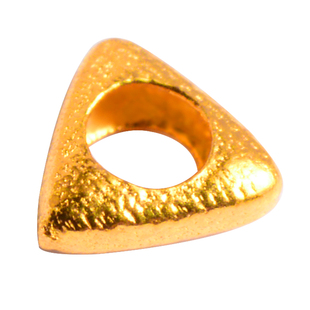 18k黄金三角碎金子盘缠手链散珠古法金手串隔片隔珠配件diy转运珠