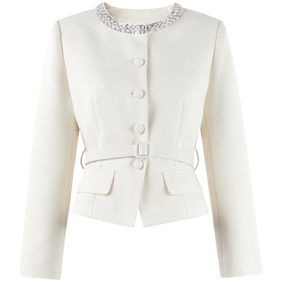 秋水伊人闪钻小香风外套女