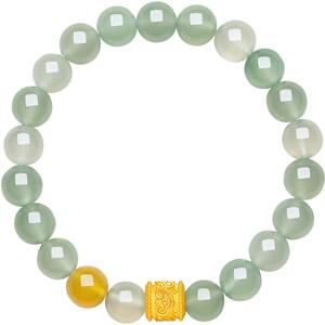 周六福黄金手串女5d硬金玉髓如意手串足金定价吉祥如意新年礼物