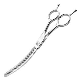 wingsbro宠物剪刀弯鱼骨弯蓬蓬弯自然狗狗剪毛专用宠物修毛剪刀
