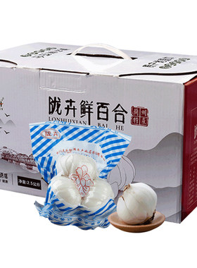 5斤装3头皇真空食用甘肃新鲜百合