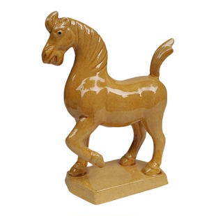 马到成功陶瓷小红马工艺品摆件简约家居装饰品乔迁新房开业礼品物