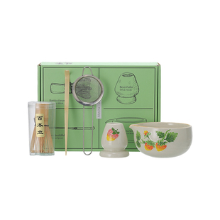 新款跨境亚马逊手绘日本樱花抹茶具套装日式陶瓷抹茶工具搅拌套装