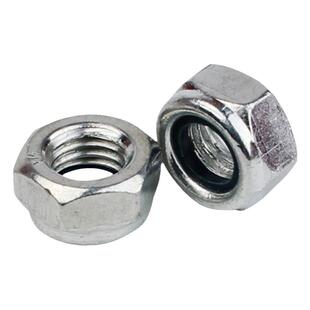 8.8级DIN985自锁防松螺丝母尼龙锁紧螺母细牙防松螺帽M6M20M8M14