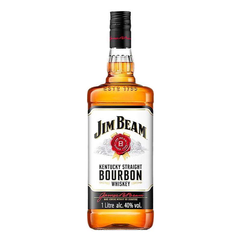 白占边波本威士忌Jim Beam金宾波本威士忌 大金宾洋酒1000ml 1L