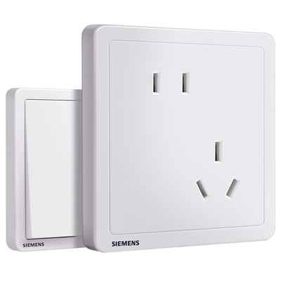 西门子奶油白开关插座面板性价比