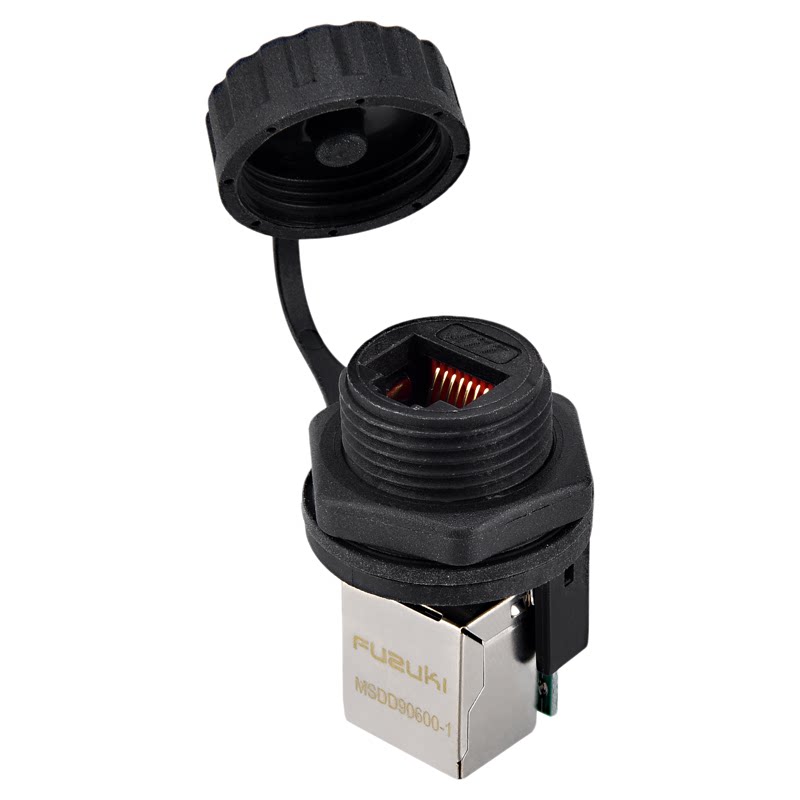 FUZUKI富崎MSDD90600 USB2.0网口转接头防水连接器以太网转换母座网线对接穿墙