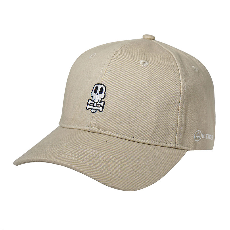 LTNC x KEIOS 联名老爹帽 圆顶卡其色休闲帽 骷髅潮牌棒球帽 ins