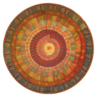 圆形地毯高级感民族风复古波斯波西米亚曼陀罗客厅卧室摇椅子地垫