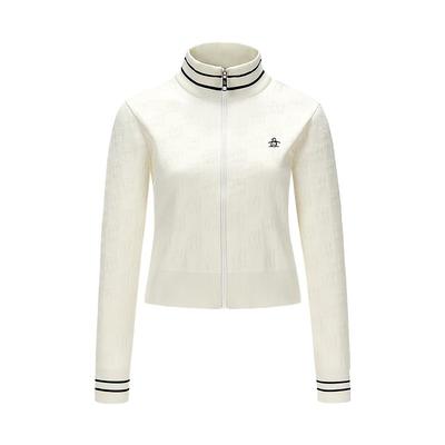 【超轻羊毛】Munsingwear万星休闲秋季女士短款圆领长袖毛织外套