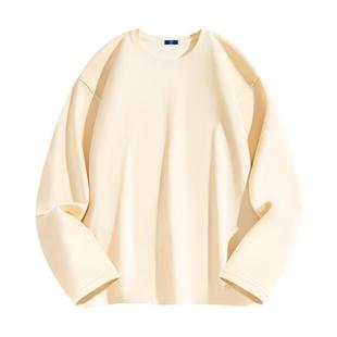 捷尼拉莫短袖男2025冬季高级感打底高端浅米色t恤纯棉内衬上衣男