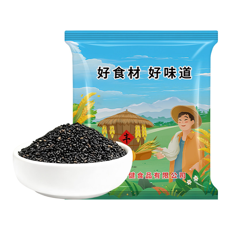 贤农嫂东北熟黑芝麻颗粒饱满新货