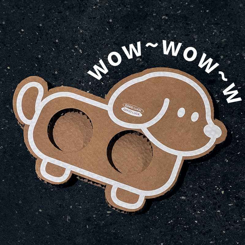 网红咖啡杯蜂窝纸杯托试饮杯小狗combo杯托盘奶茶一次性瓦楞展架