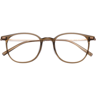 2026新款超轻纯钛茶色眼镜女近视度数可配高级感素颜显白眼镜框架