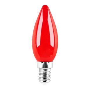 彩色led灯泡e14小螺口家用神台蜡烛灯笼婚庆节能装饰七彩尖灯泡