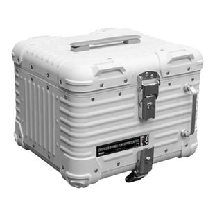 复古圆角压纹铝合金尾箱摩托车飞度5后尾箱小牛九号电动车后备箱