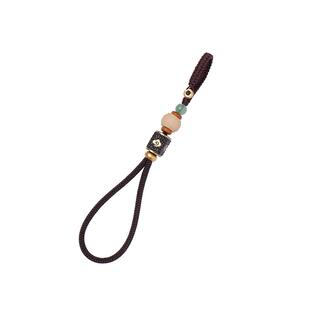 朴房黑檀木汽车钥匙扣挂件手工编制防丢吊坠高档男女平安创意礼物