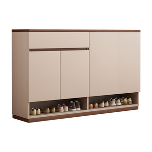 全实木鞋柜家用门口一体靠墙入户玄关柜现代简约客厅定制储物柜子