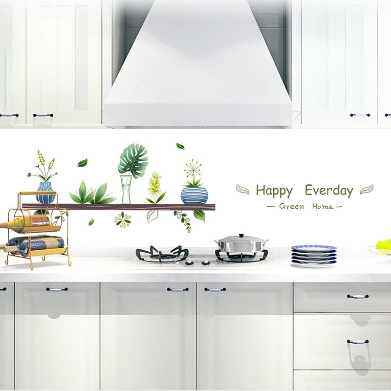 卡通厨房防油防水油烟贴纸粘灶台墙贴墙壁自耐高温纸橱柜瓷砖透明