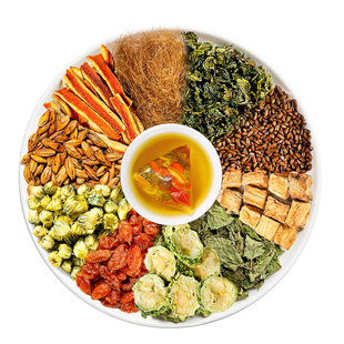 玉米须茶搭山楂茶高压脂糖三桑叶高青钱柳绛血罗布麻压的养生茶