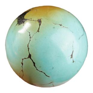 天然原矿绿松石圆珠10 12mm高瓷松石散珠14mm单珠配珠diy菩提配件