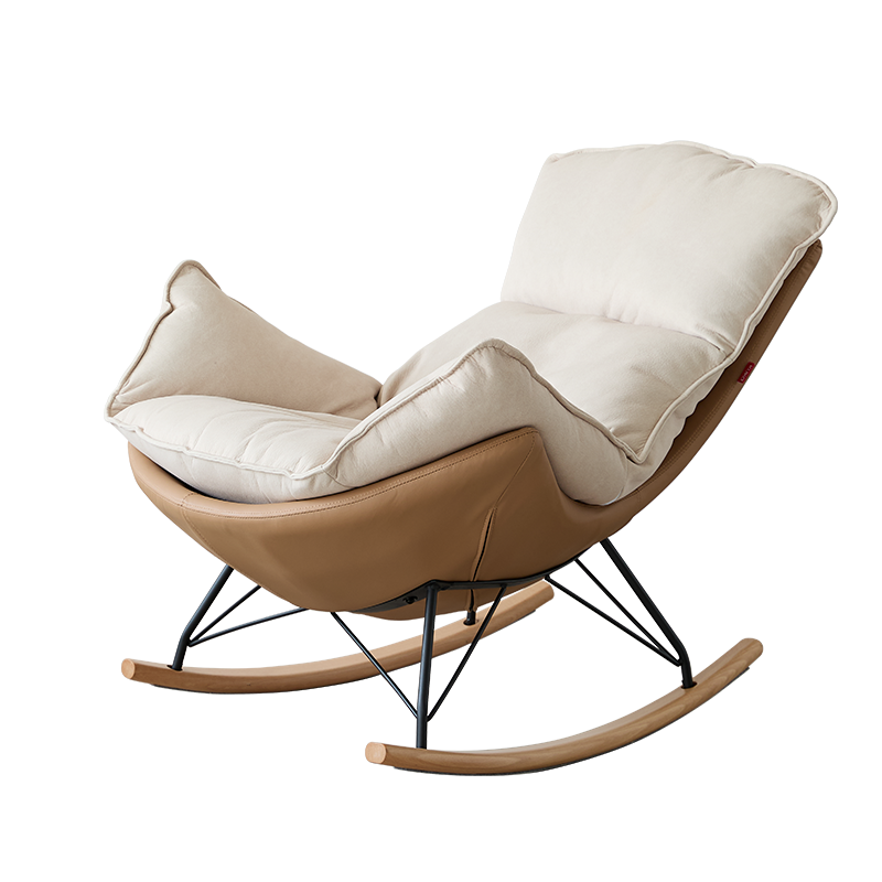 索菲亚布艺懒人摇摇椅客厅2025年新款懒人沙发阳台休闲躺椅A017