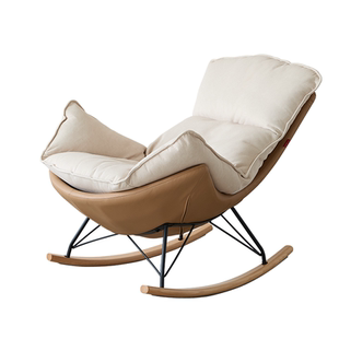 索菲亚布艺懒人摇摇椅客厅2025年新款懒人沙发阳台休闲躺椅A017