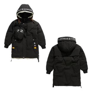 儿童装男童冬装棉衣外套2025新款中大童中长款男孩加厚羽绒棉服潮