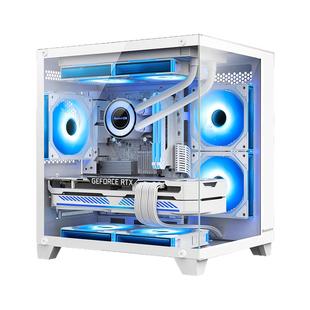 航嘉 S900沙尘暴海景房电脑机箱台式主机m-atx水冷侧透游戏非S920