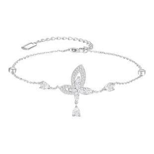 周大生DC蜕变系列小仙蝶手链女生纯银首饰轻奢高级设计生日礼物