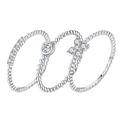 摩典莫桑钻925纯银轻奢爱心戒指