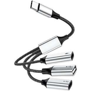 Typec拓展坞扩展笔记本USB分线器充电多接口OTG转换器一分三平板手机电脑一拖四供电集线器转接头